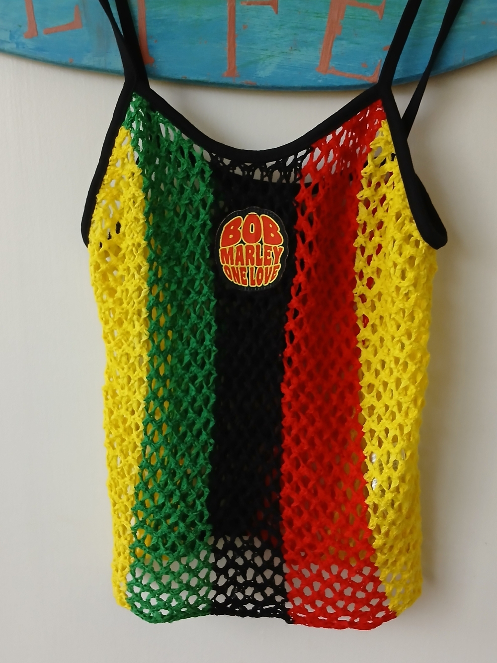 Bob Marley 'One Love' Rasta Knit "Kids" Tank Top - Yellow/Green/Red/Black